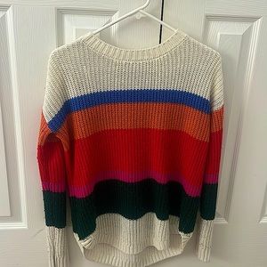 Multi colored sweater size small